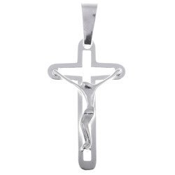 Krzyżyk srebrny z wizerunkiem Jezusa MO045