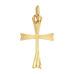 Złoty krzyżyk pr. 585 Krzyżyk rozszerzany promienie ZK005