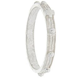 Różaniec srebrny obrączka na palec, rozmiary 9-25 Srebro pr. 925 RPM08