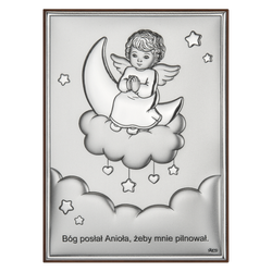Obrazek srebrny Aniołek na chmurce DS36