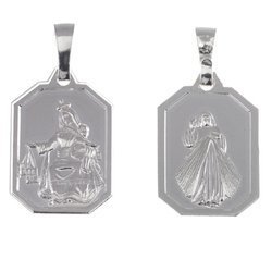 Medalik srebrny - Matka Boża Szkaplerzna Szkaplerz MM026