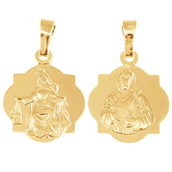 Złoty medalik pr.585 - Matka Boża Szkaplerzna Szkaplerz ZM307