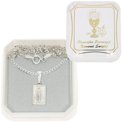 Zestaw medalik Matka Boża Niepokalana Cudowny medalik łańcuszek pudełko MM013/L40GRF6/P22