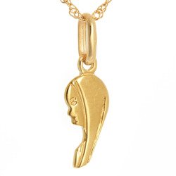 Złoty medalik pr. 585 Madonna lewy profil  ZM060