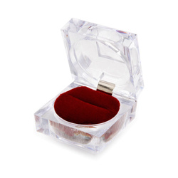 Pudełko przezroczyste z welurową wkładką PP-2