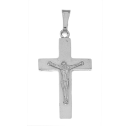 Medalik srebrny - Krzyż z wizerunkiem Jezusa MO132
