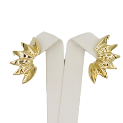 Złote kolczyki pr. 585 wachlarz zapięcie sztyft ZA111