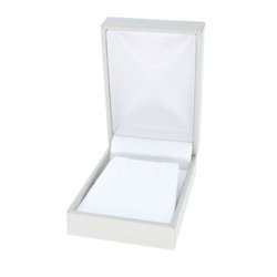 Pudełko skórzane białe na kolczyki PDH-3/A1