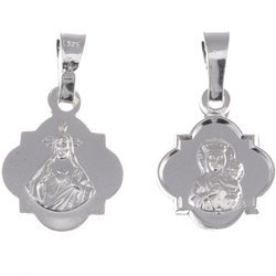 Medalik srebrny - Matka Boża Częstochowska Czarna Madonna MM037