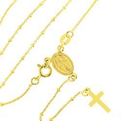 Różaniec srebrny - 5 dziesiątek z zapięciem złocony 3,8-4,2 g, srebro pr. 925 RC031