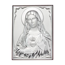 Obrazek srebrny Niepokalane Serce Maryi 309825A