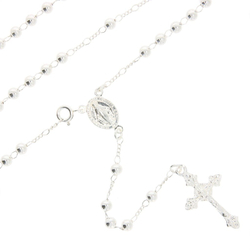 Różaniec srebrny - 5 dziesiątek 6 mm srebro pr. 925 RC042-60