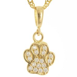Złota przywieszka pr. 585 łapa cyrkonie ZP045