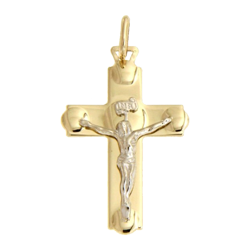 Złoty krzyżyk pr. 585 z wizerunkiem Jezusa ZK071