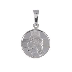 Medalik srebrny - Jezus w koronie cierniowej MM079