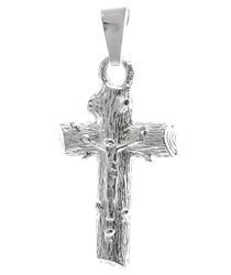 Krzyżyk srebrny z wizerunkiem Jezusa MO115