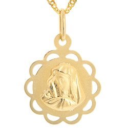 Złoty medalik pr. 585 M.B. Bolesna kwiatek  ZM056