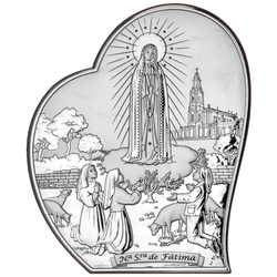 Obrazek srebrny Matka Boża Fatimska Różańcowa SA0002