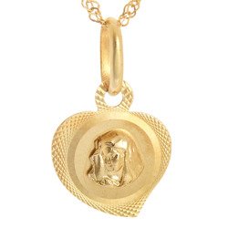 Złoty medalik pr. 585 M.B. Bolesna serce  ZM058