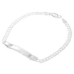 Bransoletka srebrna pr. 925 bransoleta męska z blaszką PANCERKA 3,8 mm SBBP04