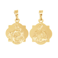 Złoty medalik pr.585 - Matka Boża Szkaplerzna Szkaplerz ZM306