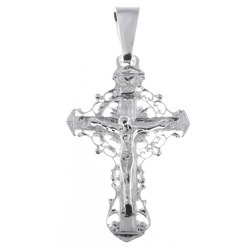 Krzyżyk srebrny z wizerunkiem Jezusa MO056